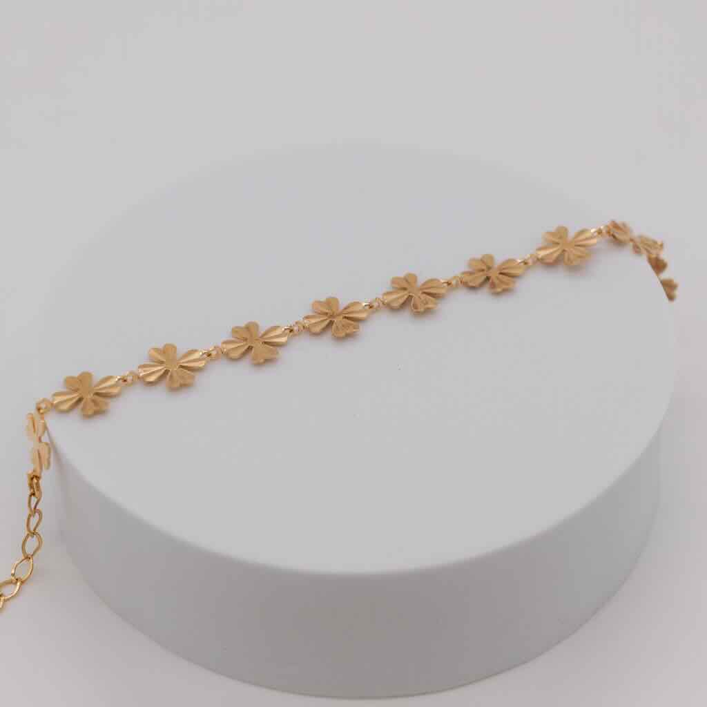 BRACCIALE CON 10 PICCOLI CUORI PENDENTI IN PIASTRINA