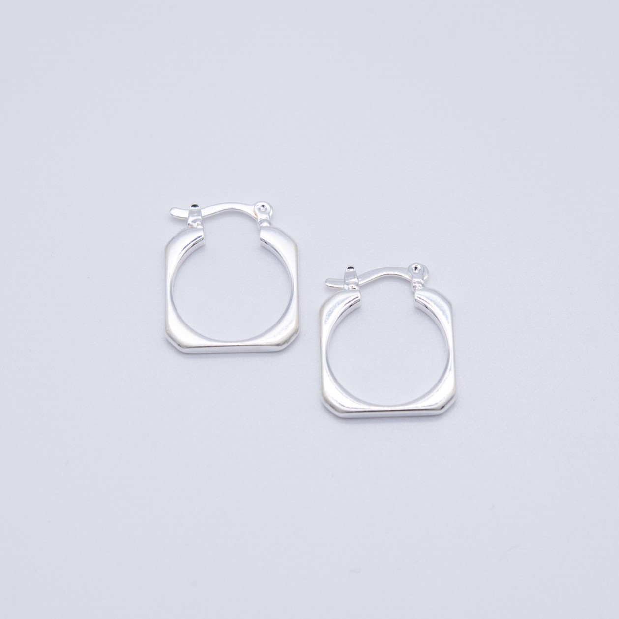 ORECCHINI A CERCHIO QUADRATI LISCI