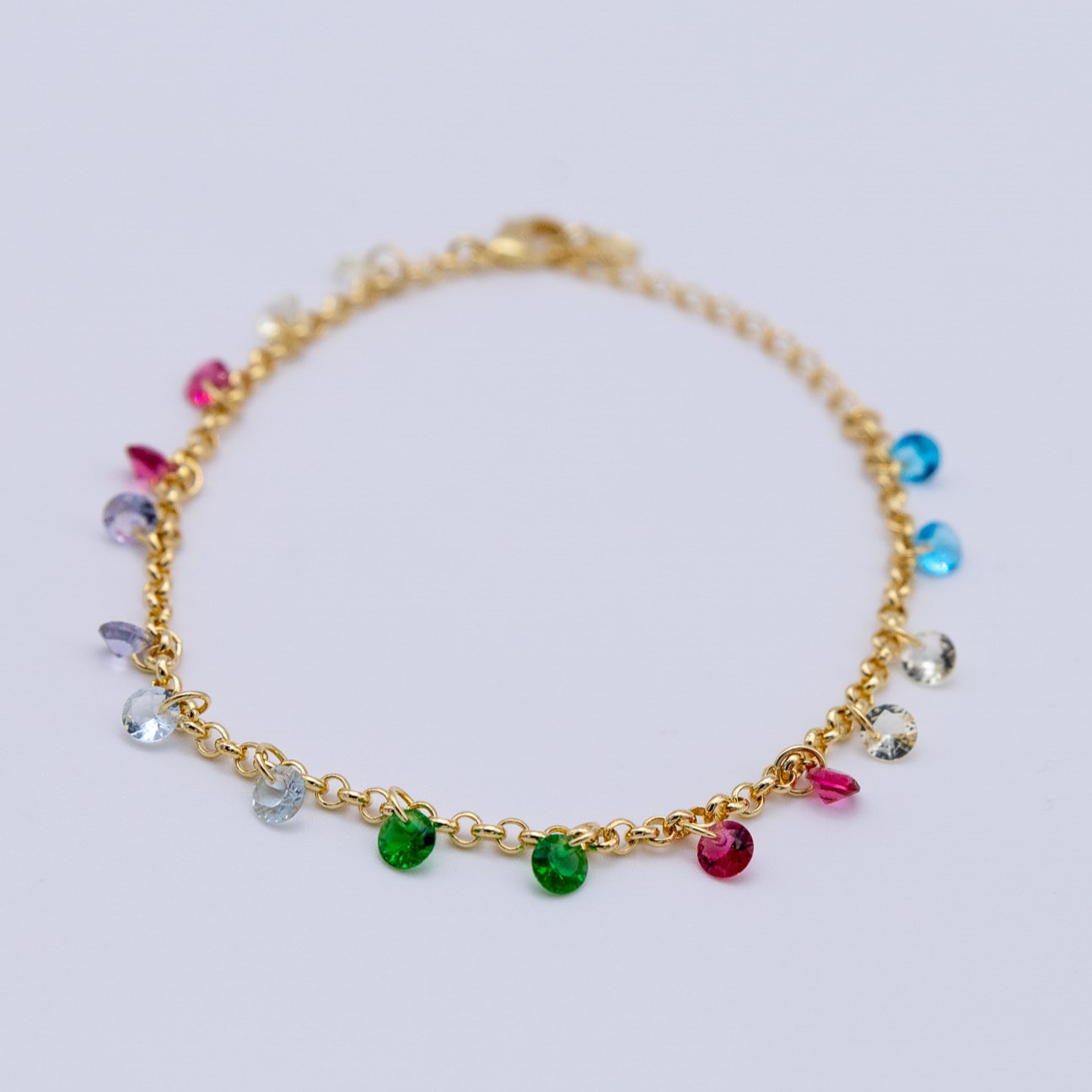 BRACCIALE CON PIETRE COLORATE