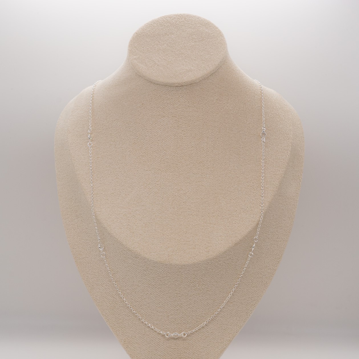 COLLANA A CATENA PICCOLA CON PUNTI LUCE TONDI CRISTALLO