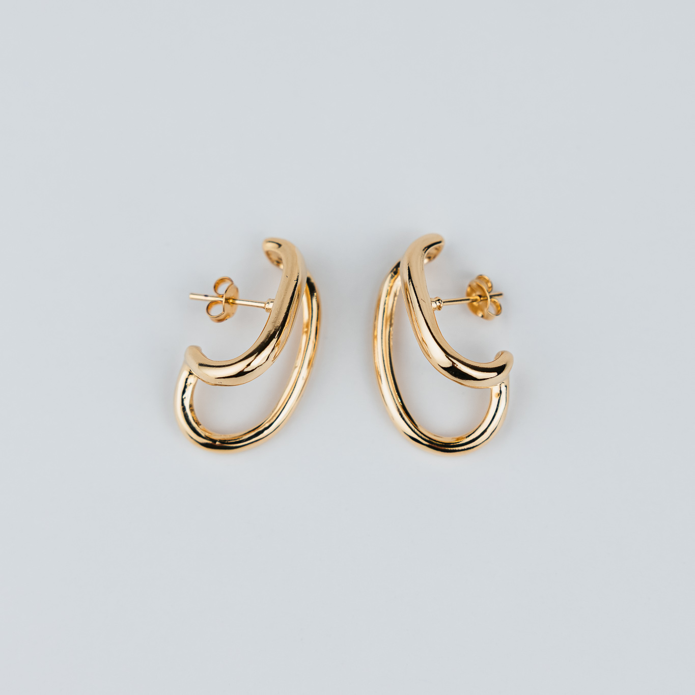 ORECCHINI A DUE FILI LISCI