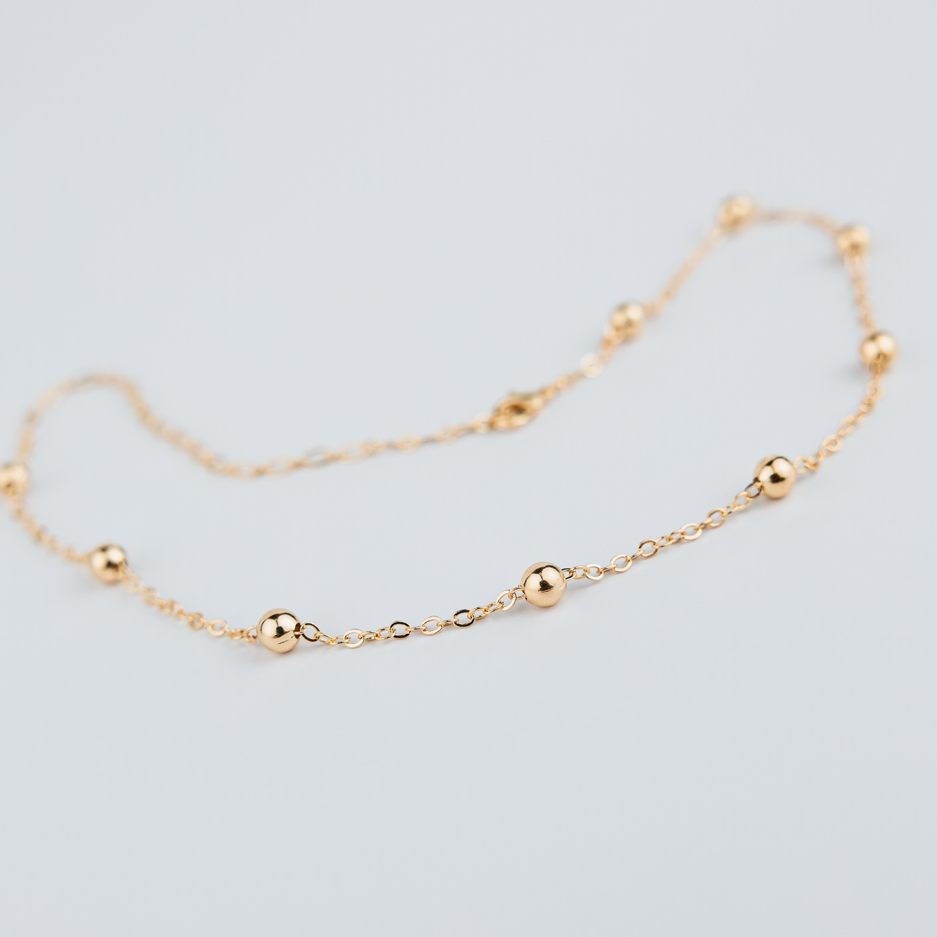 COLLANA A CATENA CON PALLINE LISCE