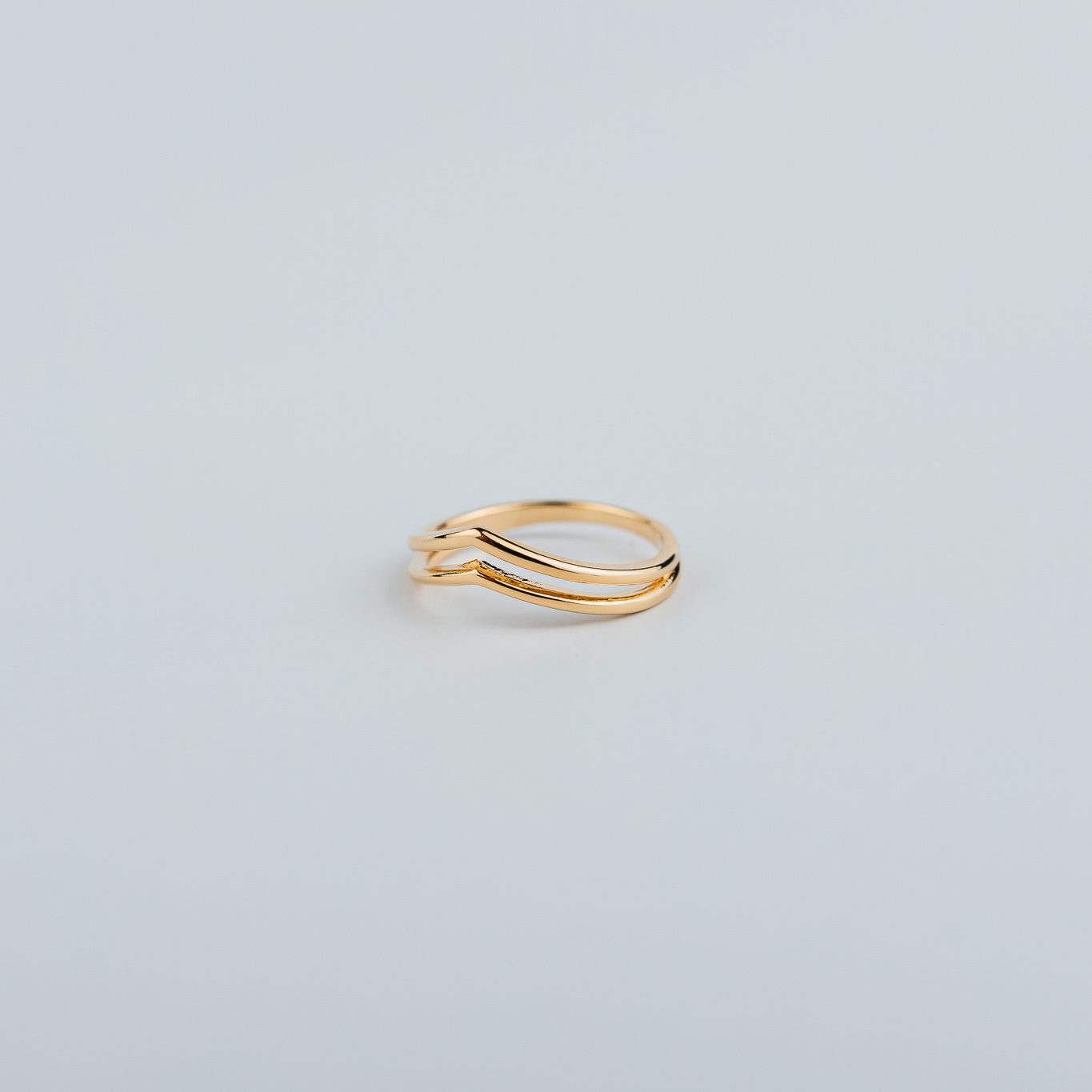 ANELLO A DUE FILI LISCIO