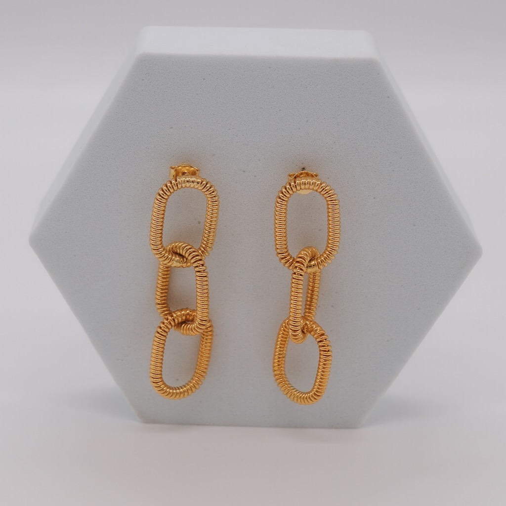 ORECCHINI A RETTANGOLI INTRECCIATI