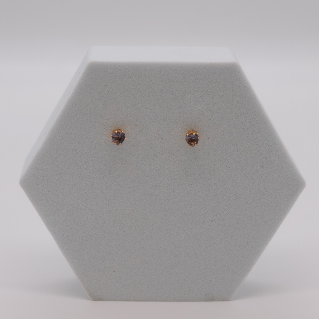 ORECCHINI PUNTO LUCE A CUORE VIOLA