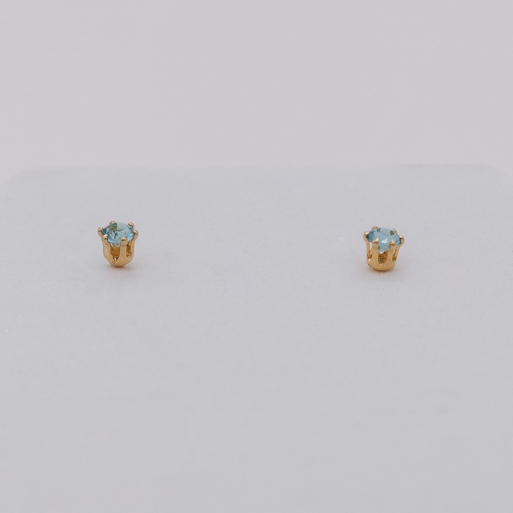 ORECCHINI PUNTO LUCE AZZURRO ACQUAMARINA