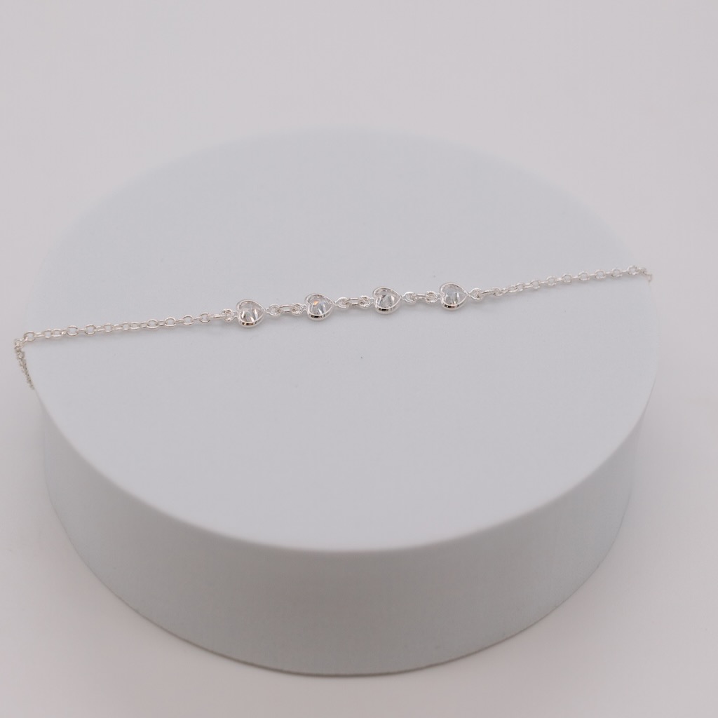 CAVIGLIERA CON CUORE IN CRISTALLO