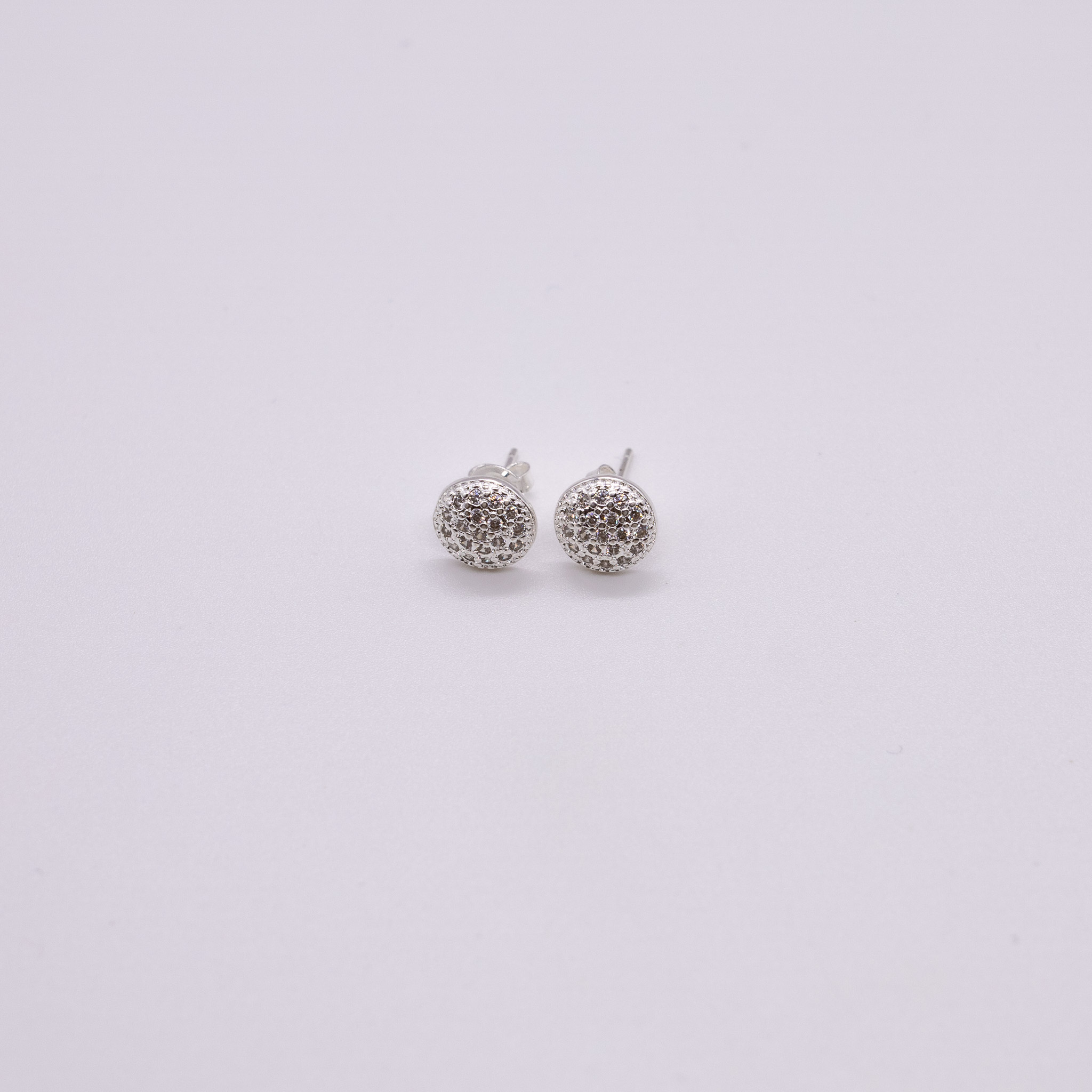 ORECCHINI ROTONDI PICCOLI CON PAVE