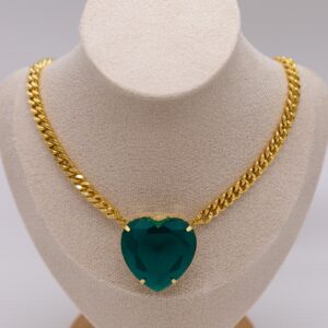 COLLANA CON CUORE VERDE