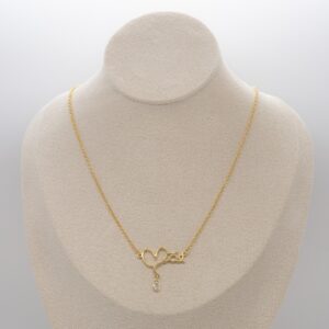 COLLANA CON CUORE “MAMMA” E PUNTO LUCE