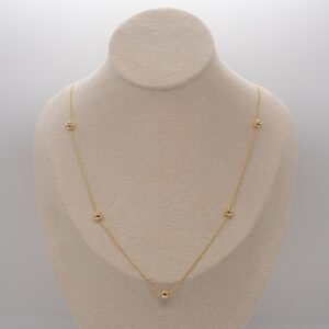 COLLANA A CATENA CON PALLINE LISCE