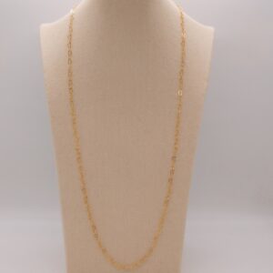 COLLANA CON MAGLIE A CUORI LISCI