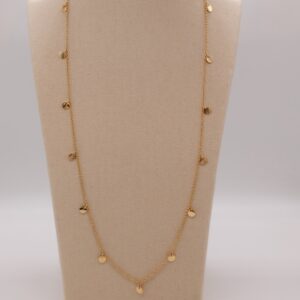 COLLANA A CATENA PICCOLA CON PIASTRE TONDE PENDENTI