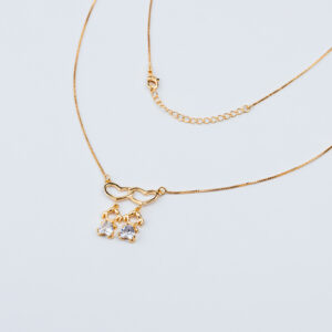 COLLANA DUE FIGLIE CON PUNTO LUCE