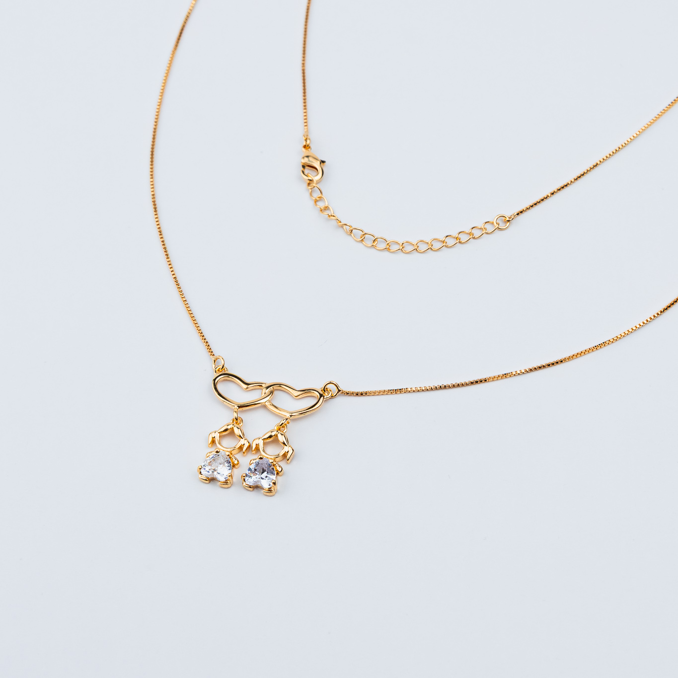 COLLANA DUE FIGLIE CON PUNTO LUCE