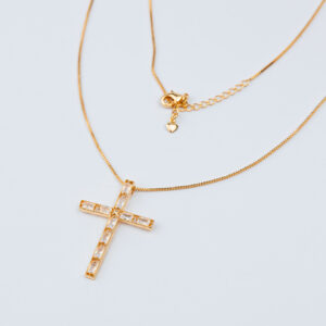 COLLANA CROCE CON ZIRCONIA
