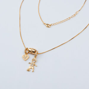 COLLANA FIGLIO CON CUORE CRIVELLATO