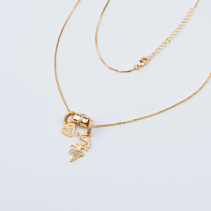 COLLANA FIGLIO CON CUORE CRIVELLATO