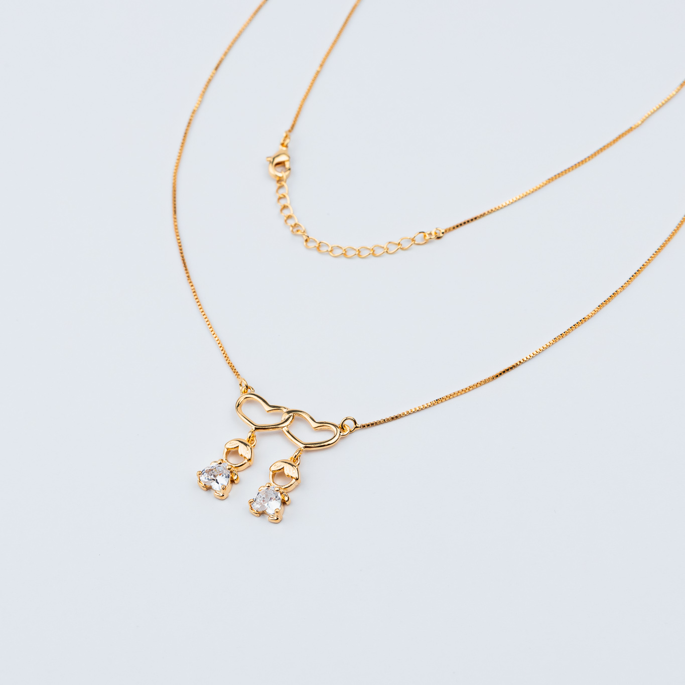 COLLANA DUE FIGLI CON PUNTO LUCE