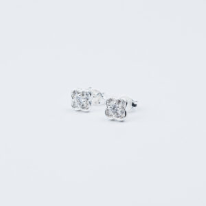 ORECCHINI A FORMA DI TRIFOGLIO CON PIETRE DI ZIRCONIA