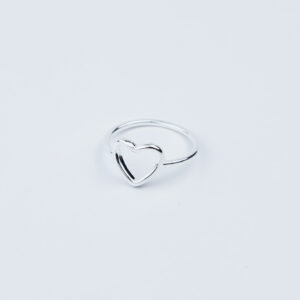 ANELLO LISCIO CON CUORE APERTO