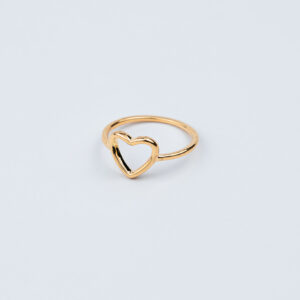 ANELLO LISCIO CON CUORE APERTO
