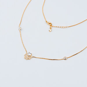 COLLANA A TRIFOGLIO CON PIETRA DI ZIRCONIA