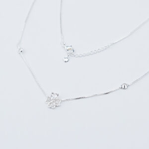 COLLANA A TRIFOGLIO CON PIETRA DI ZIRCONIA