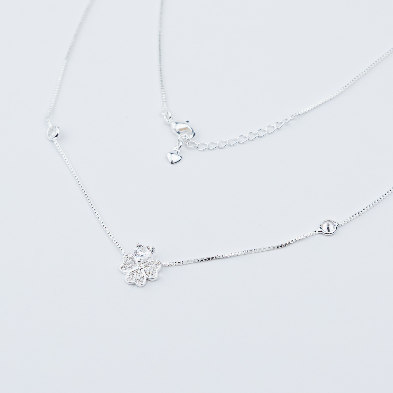 COLLANA A TRIFOGLIO CON PIETRA DI ZIRCONIA