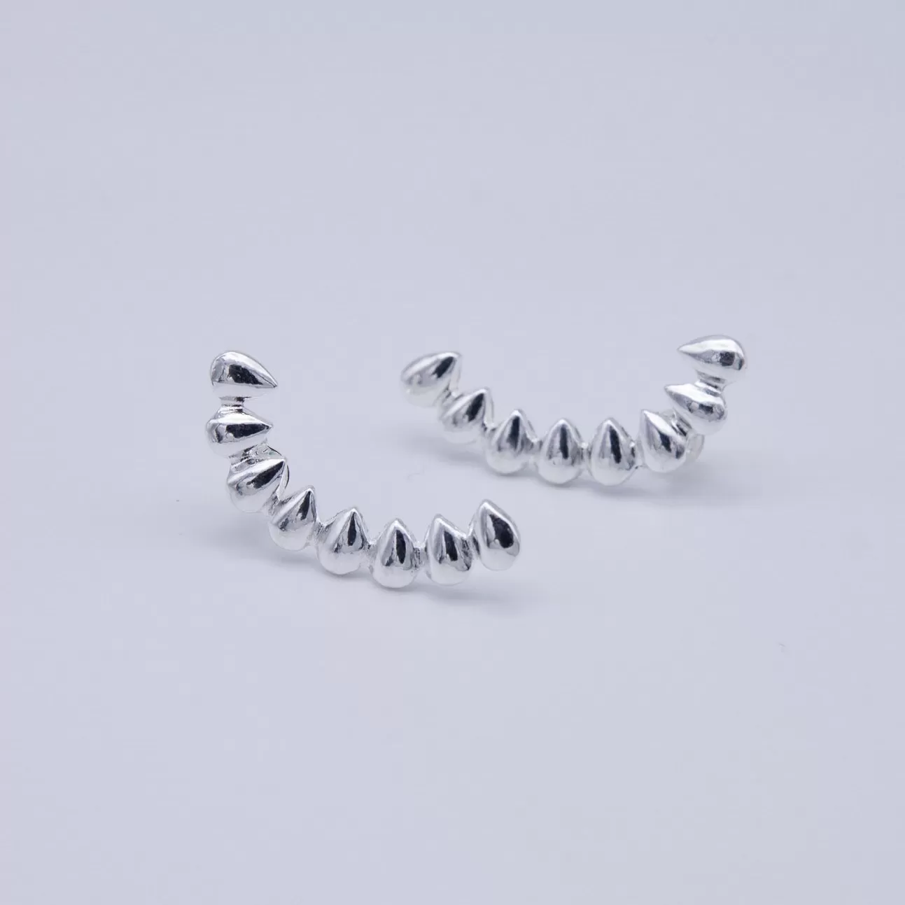 ORECCHINI EAR CUFF GOCCE ARGENTO